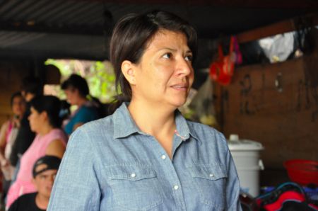 Yolanda Oquelí spoke out this week, for the first time since being shot over her activism against a local mine. PHOTO: Rachel Schmidt