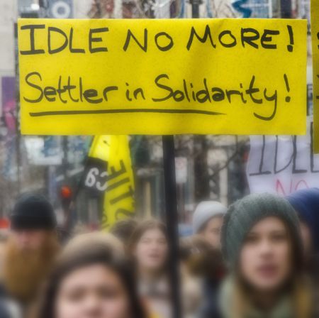 Idle No More demonstration in Montreal. Photo: Peter Thomas-Kennedy